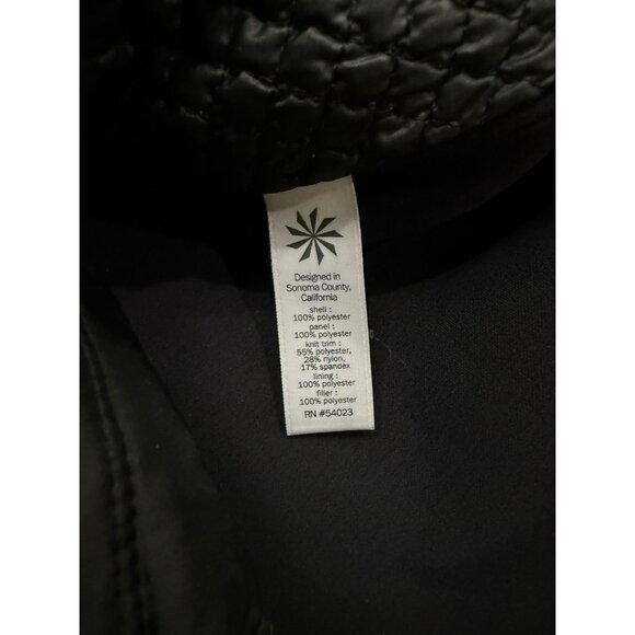 NEW Athleta Womens Black Quilted Zip Up Vest Sleeveless Jacket Athletic Stretch - Picture 9 of 12